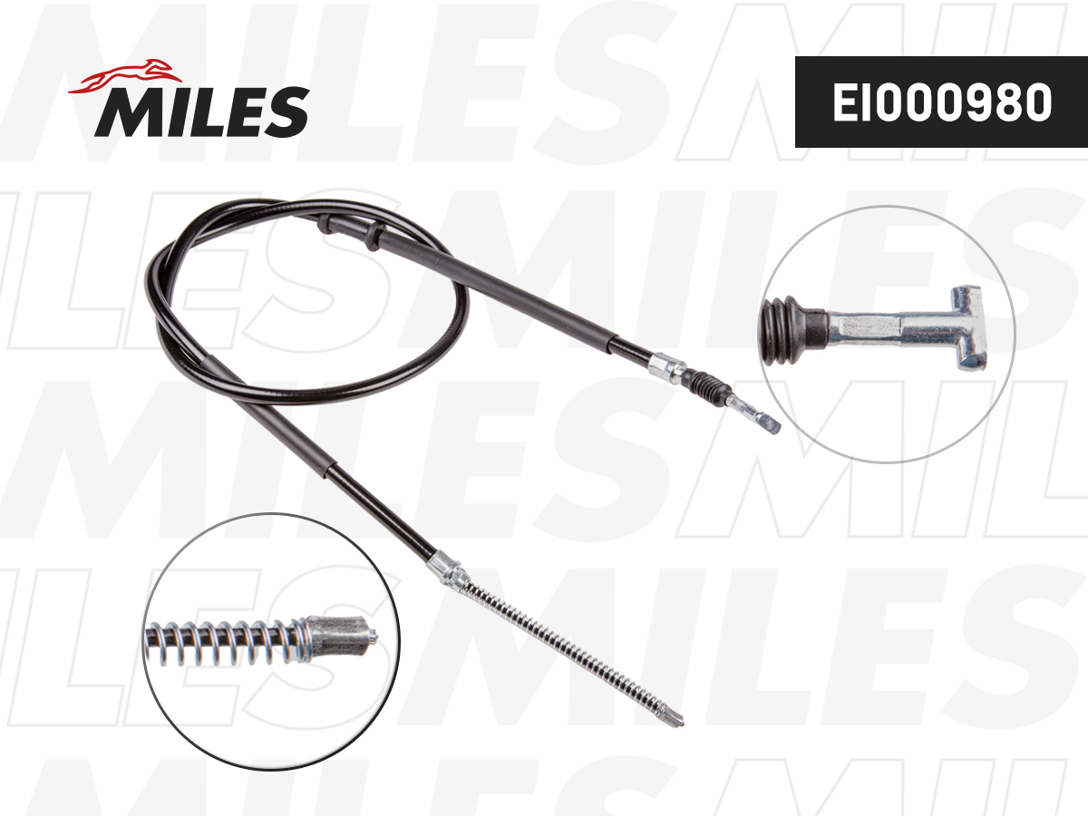 EI000980-MILES Трос стояночного тормоза левый PALIO/SIENA 04- EI000980 EI000980-MILES — изображение 1