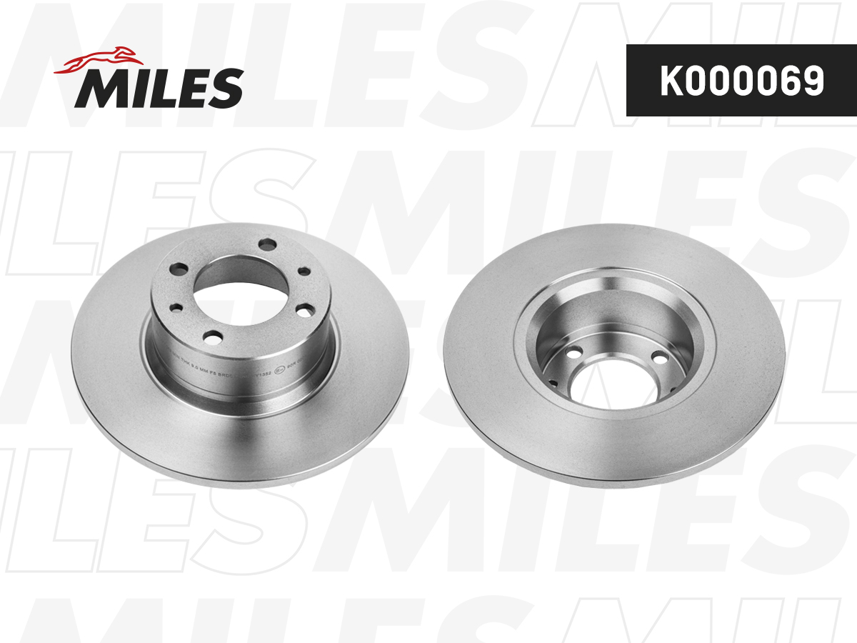 K000069-MILES Диск тормозной передний D252,5мм LADA 2101-07 (TRW DF1723) K000069 — изображение 1